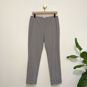 J. Jill Premium Bistretch Black and White Micro Gingham Print Mid Rise Pants